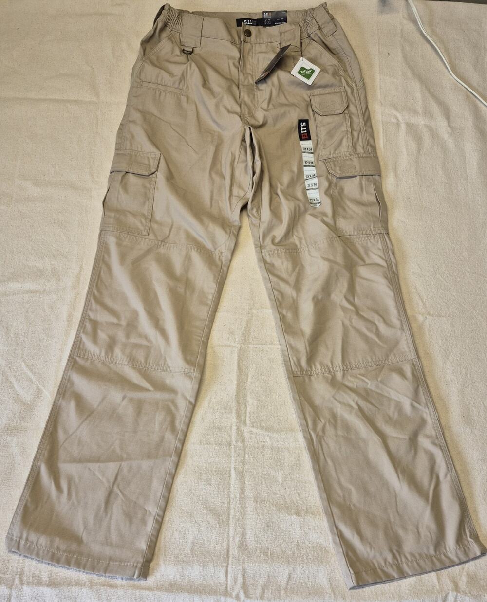 New 5.11 Tactical Men’s 32x34 Taclite Pro Pants TDU Khaki Cargo 74273 NWT